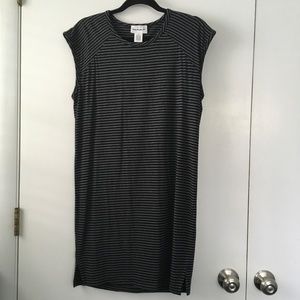 Republic black and gray striped dress
